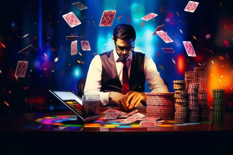 Meja Dadu Online di togel5000 menampilkan dua dadu, area taruhan, dan dealer profesional siap melempar